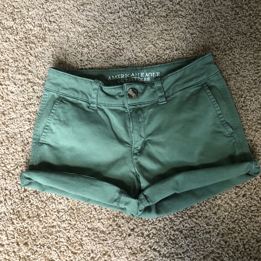 Green American Eagle shorts size 0